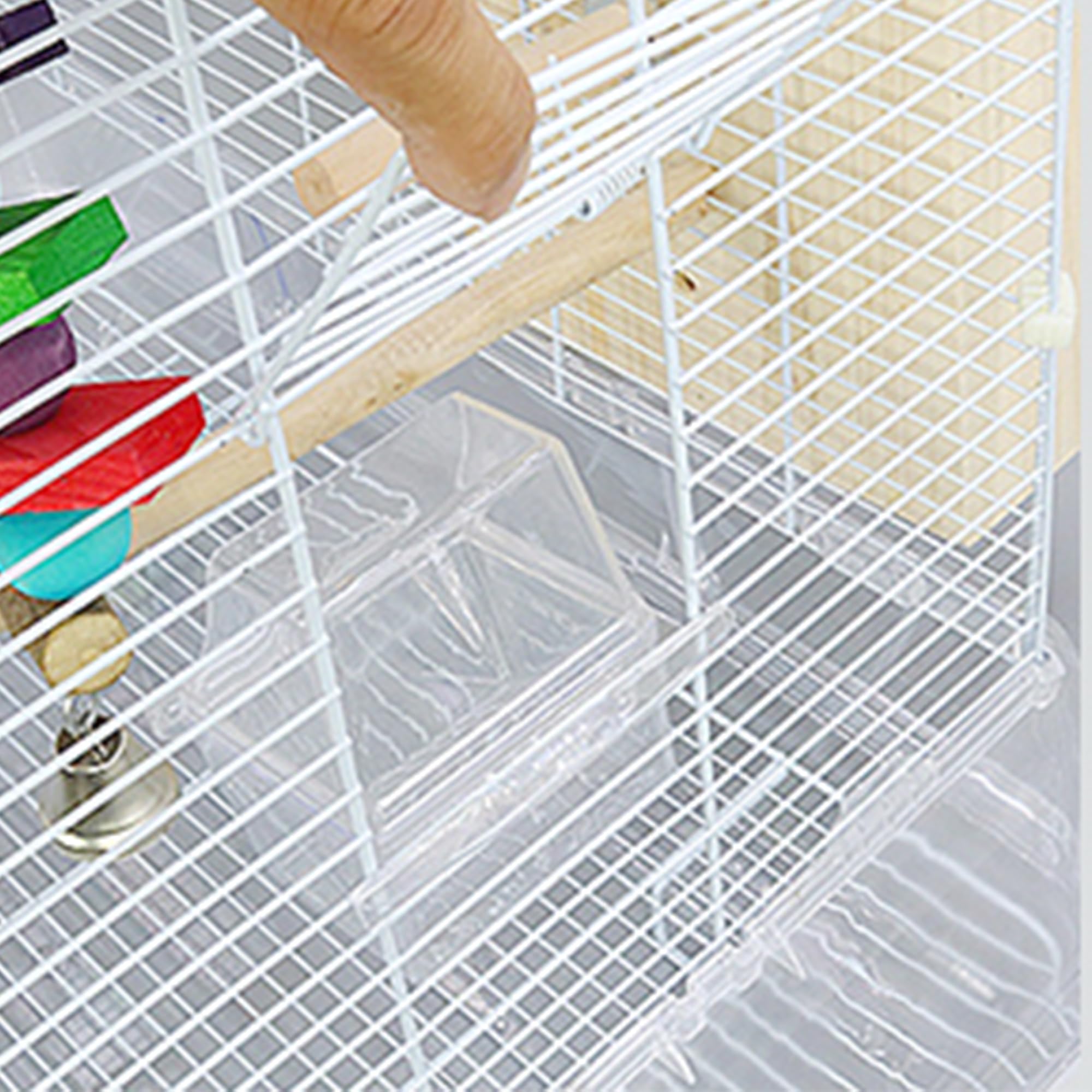 Amazon | 鳥かご大型透明アクリル 豪華な横型ワイヤーインコ ケージ